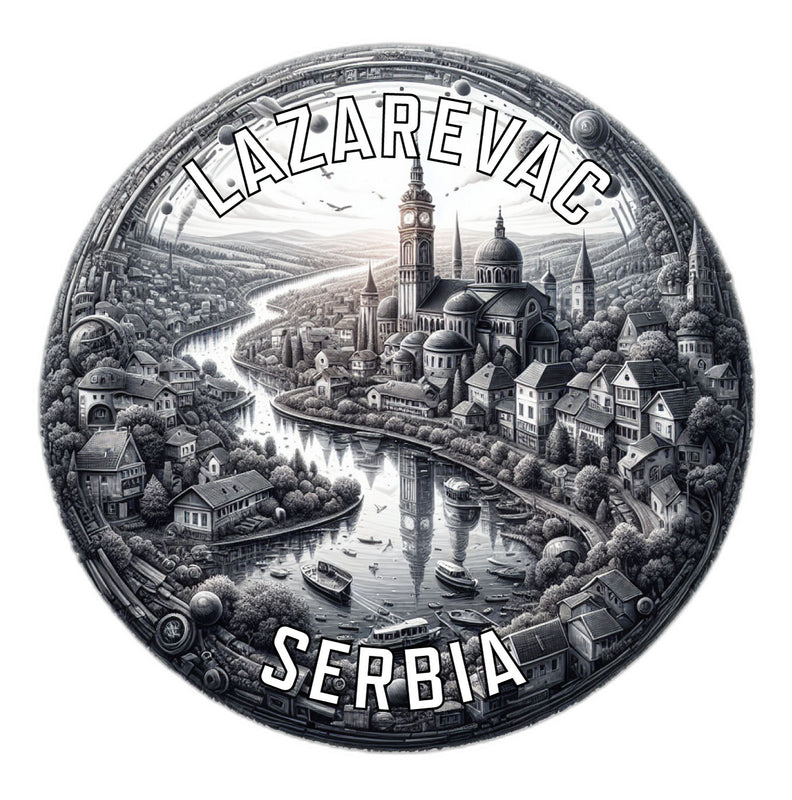 Lazarevac Serbia Souvenir Die Cut Flat Magnet 6-Inch