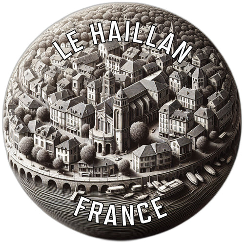 Le Haillan France Souvenir Die Cut Flat Magnet 6-Inch