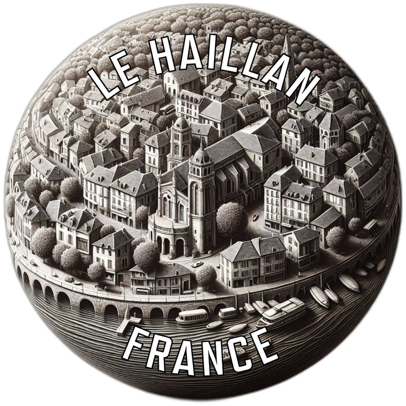Le Haillan France Souvenir Die Cut Flat Magnet 6-Inch