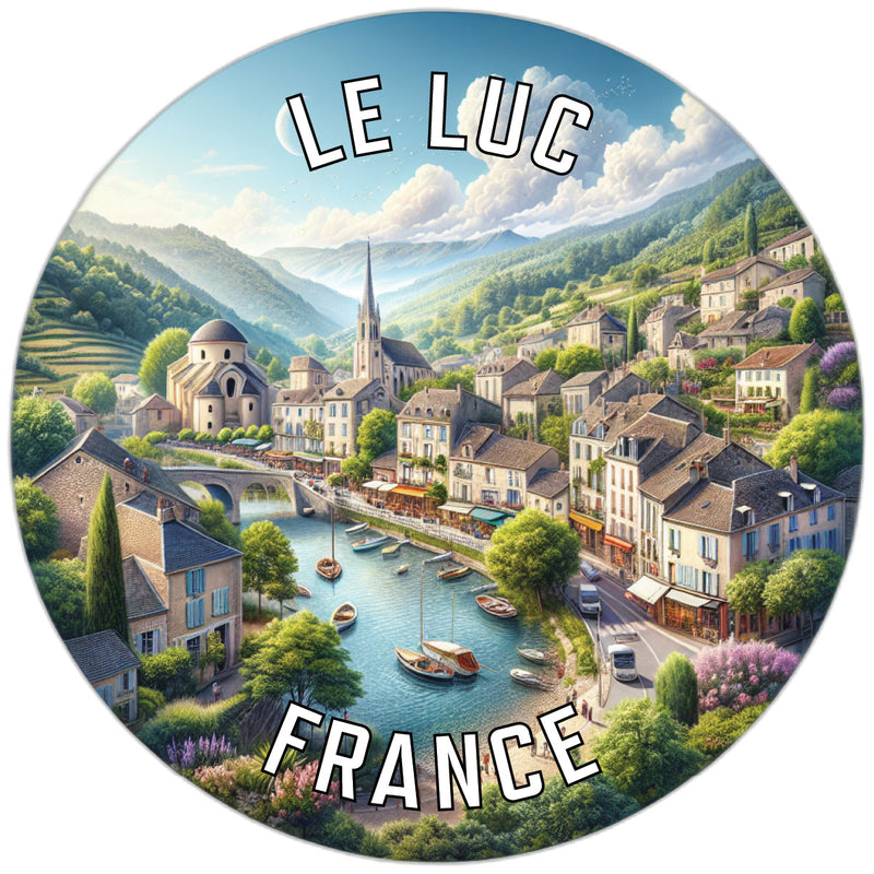 Le Luc France Souvenir Die Cut Flat Magnet 2-Inch