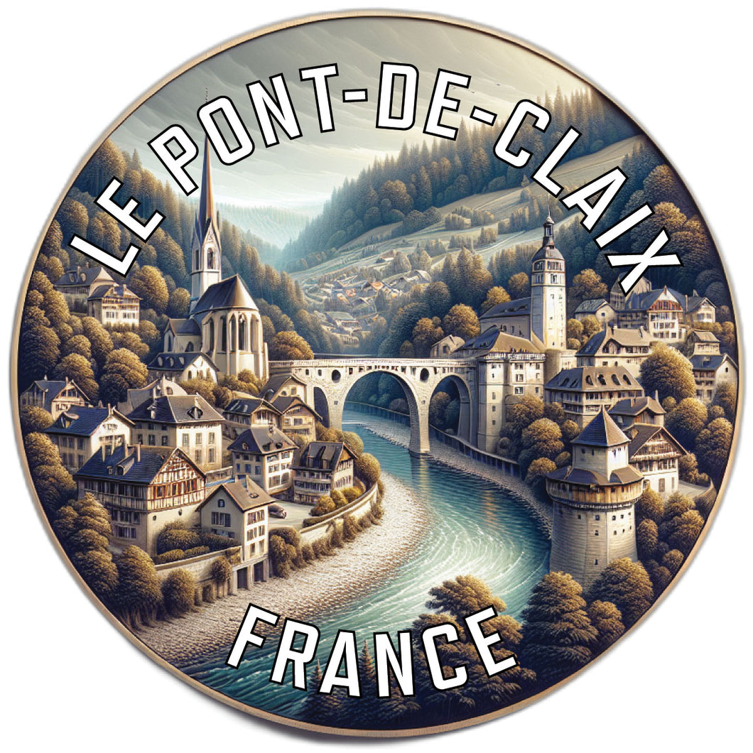 Le Pont de Claix France Souvenir Die Cut Flat Magnet 4-Inch