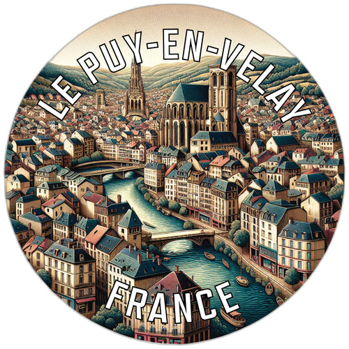 Le Puy en Velay France Souvenir Vinyl Decal Sticker 2-Inch