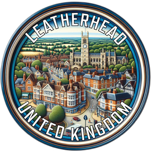 Leatherhead United Kingdom Souvenir Die Cut Flat Magnet 2-Inch