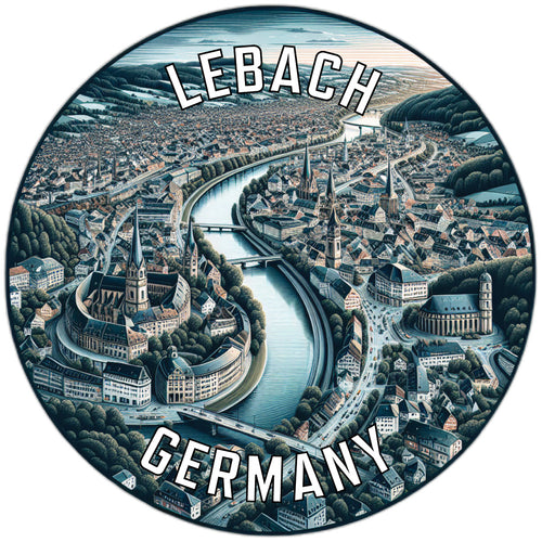 Lebach Germany Souvenir Die Cut Flat Magnet 6-Inch