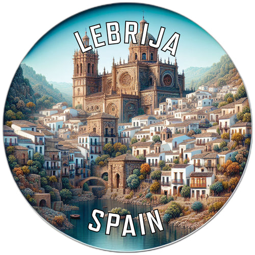 Lebrija Spain Souvenir Die Cut Flat Magnet 3-Inch