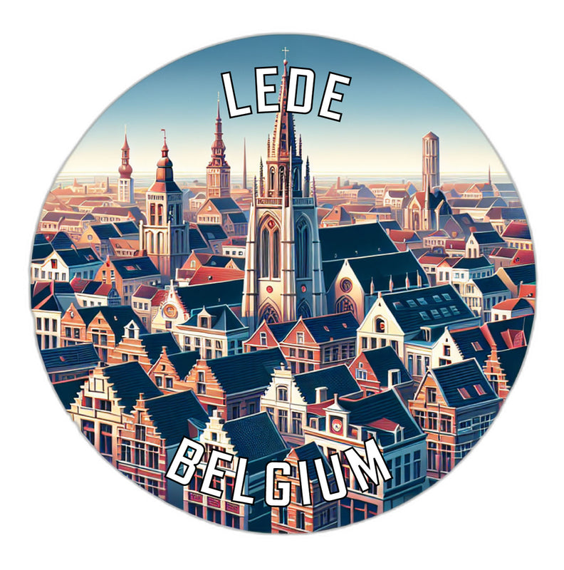 Lede Belgium Souvenir Vinyl Decal Sticker 2-Inch