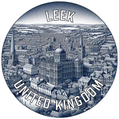 Leek United Kingdom Souvenir Die Cut Flat Magnet 6-Inch