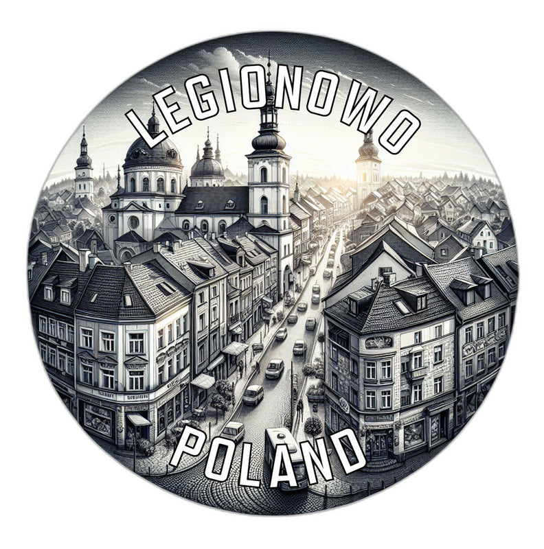 Legionowo Poland Souvenir Die Cut Flat Magnet 6-Inch