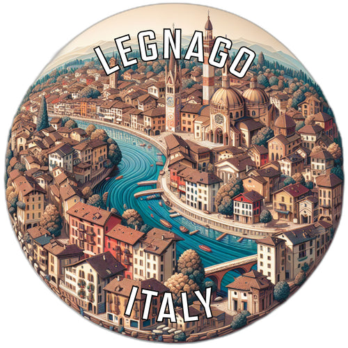 Legnago Italy Souvenir Die Cut Flat Magnet 4-Inch
