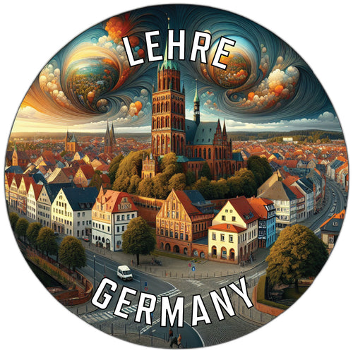 Lehre Germany Souvenir Die Cut Flat Magnet 2-Inch