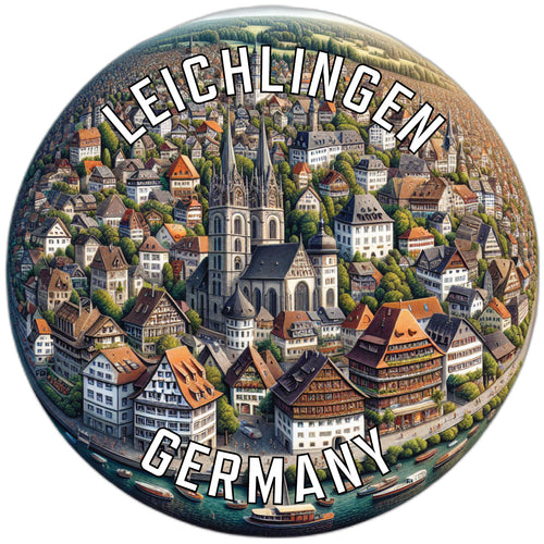 Leichlingen Germany Souvenir Die Cut Flat Magnet 6-Inch