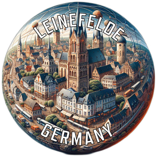 Leinefelde Germany Souvenir Die Cut Flat Magnet 6-Inch