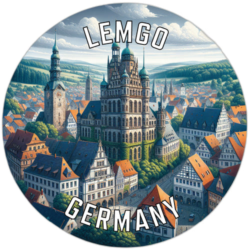 Lemgo Germany Souvenir Die Cut Flat Magnet 2-Inch
