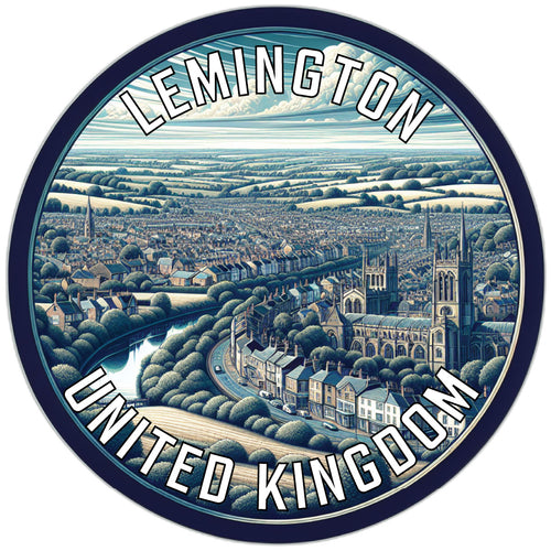 Lemington United Kingdom Souvenir Die Cut Flat Magnet 2-Inch