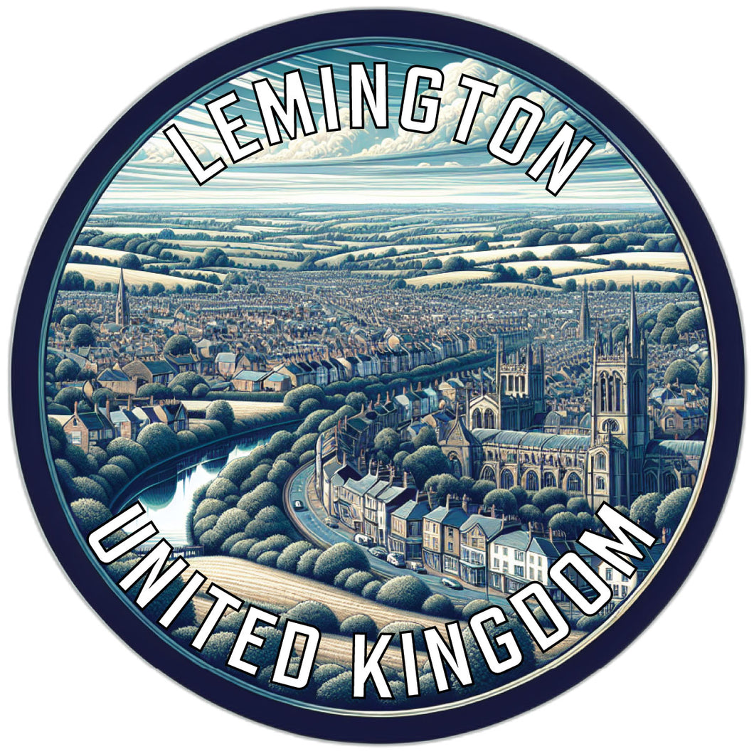 Lemington United Kingdom Souvenir Die Cut Flat Magnet 2-Inch