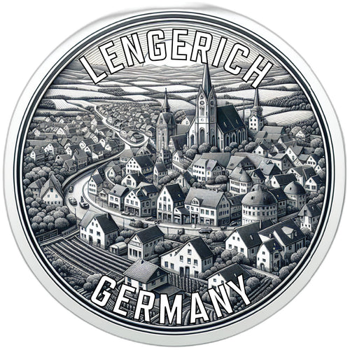 Lengerich Germany Souvenir Die Cut Flat Magnet 2-Inch