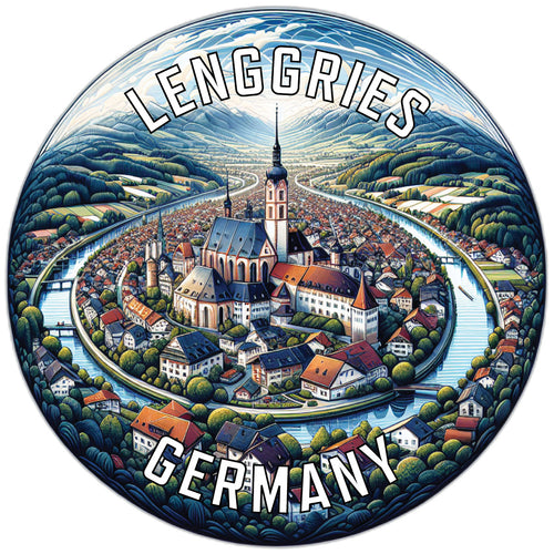 Lenggries Germany Souvenir Die Cut Flat Magnet 2-Inch