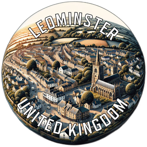 Leominster United Kingdom Souvenir Die Cut Flat Magnet 6-Inch