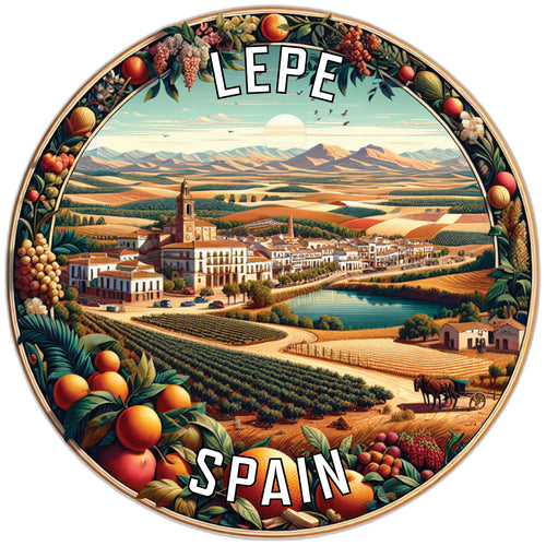 Lepe Spain Souvenir Die Cut Flat Magnet 3-Inch