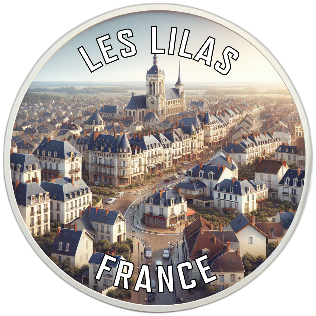Les Lilas France Souvenir Vinyl Decal Sticker 2-Inch