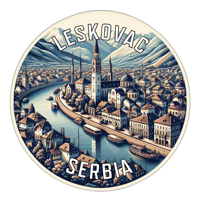 Leskovac Serbia Souvenir Die Cut Flat Magnet 2-Inch