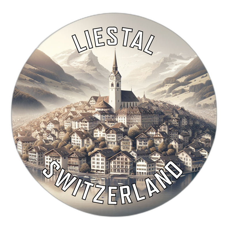 Liestal Switzerland Souvenir Die Cut Flat Magnet 6-Inch