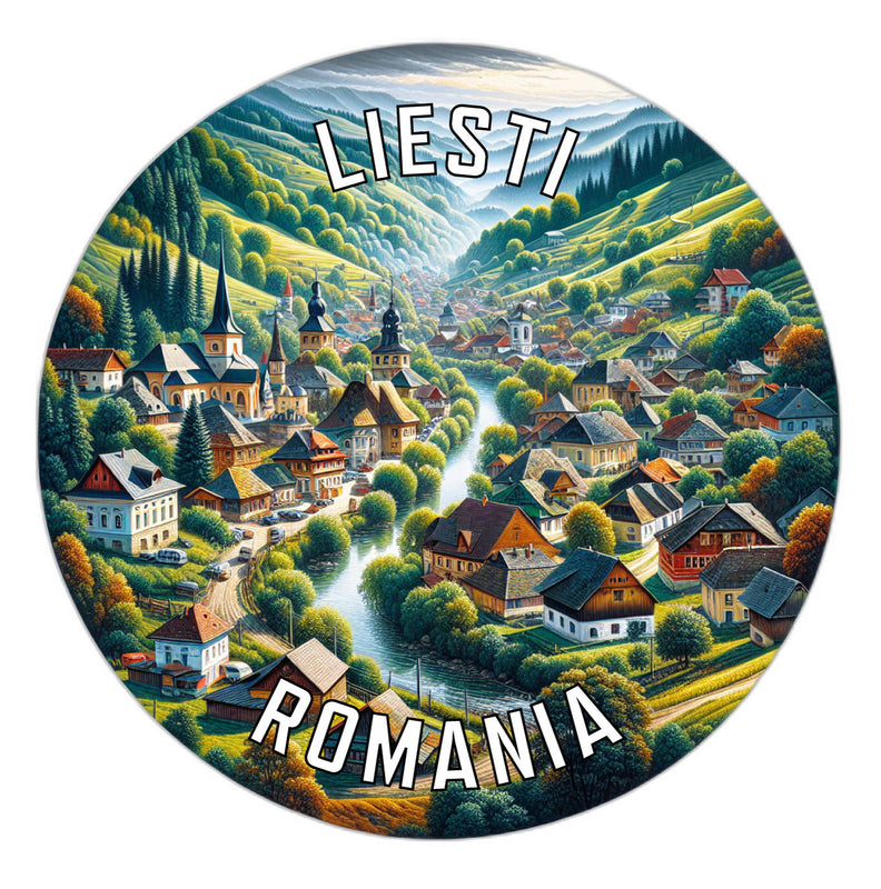Liesti Romania Souvenir Die Cut Flat Magnet 6-Inch
