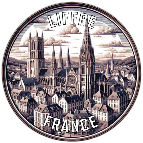 Liffre France Souvenir Die Cut Flat Magnet 4-Inch