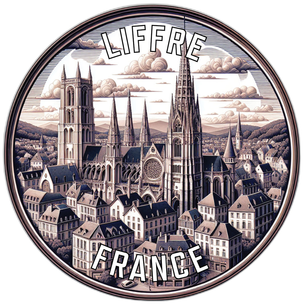 Liffre France Souvenir Die Cut Flat Magnet 4-Inch
