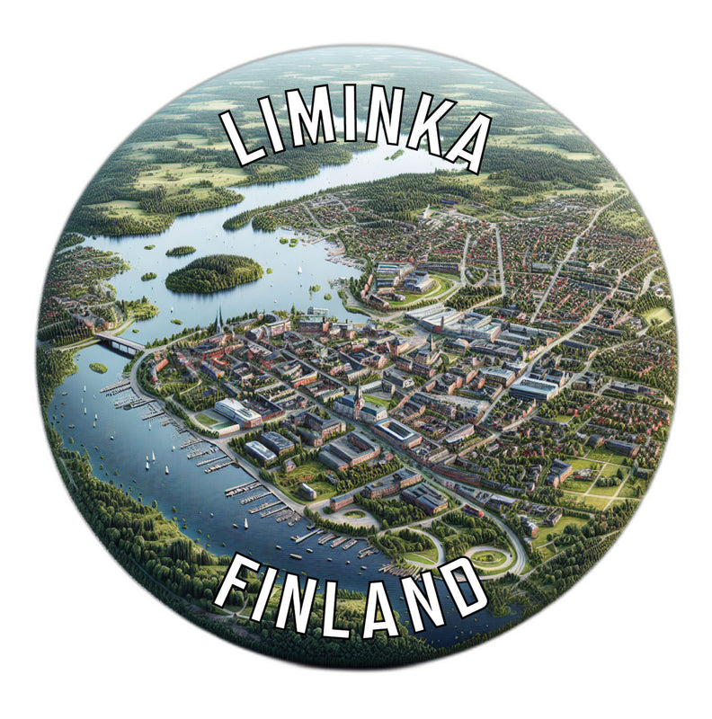 Liminka Finland Souvenir Die Cut Flat Magnet 6-Inch