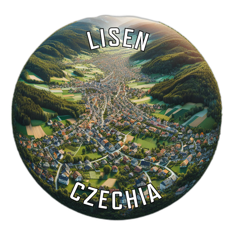 Lisen Czechia Souvenir Die Cut Flat Magnet 2-Inch