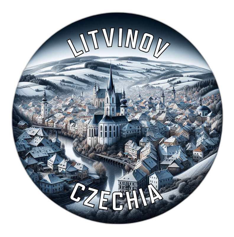 Litvinov Czechia Souvenir Die Cut Flat Magnet 6-Inch