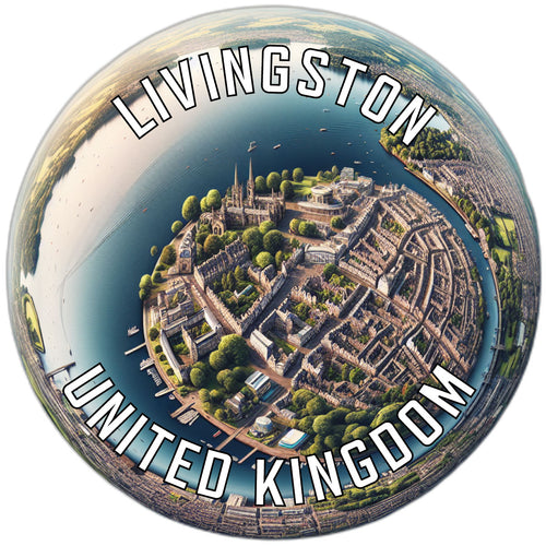 Livingston United Kingdom Souvenir Die Cut Flat Magnet 2-Inch