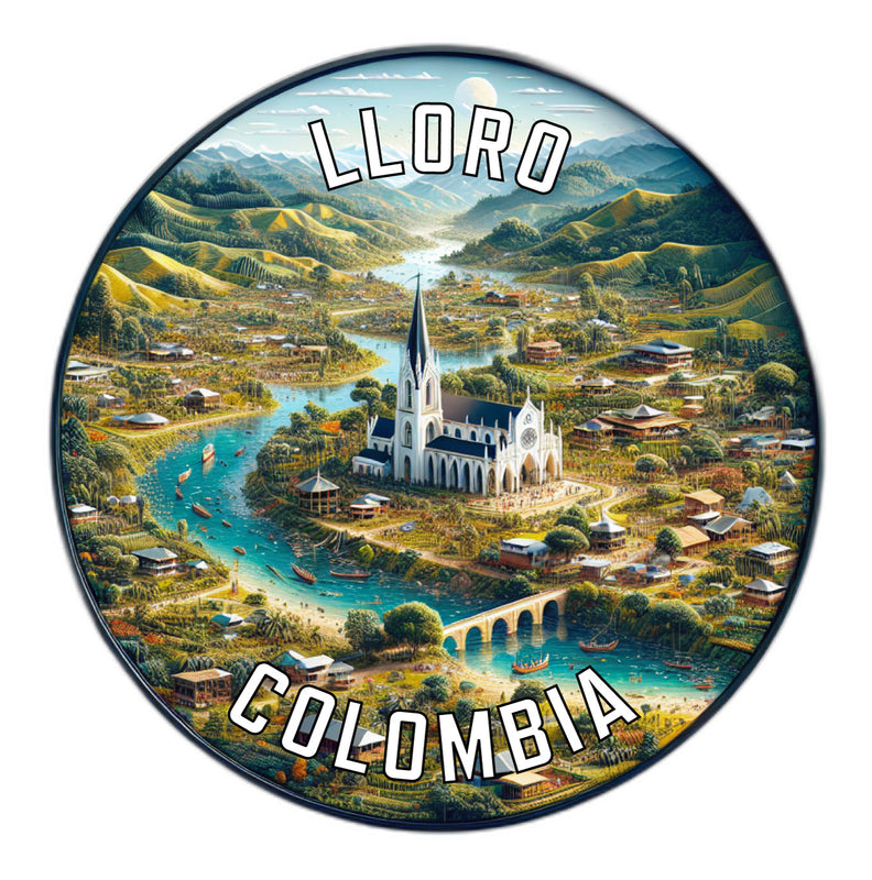Lloro Colombia Souvenir Die Cut Flat Magnet 2-Inch