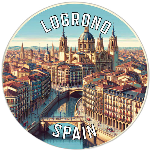 Logrono Spain Souvenir Die Cut Flat Magnet 2-Inch