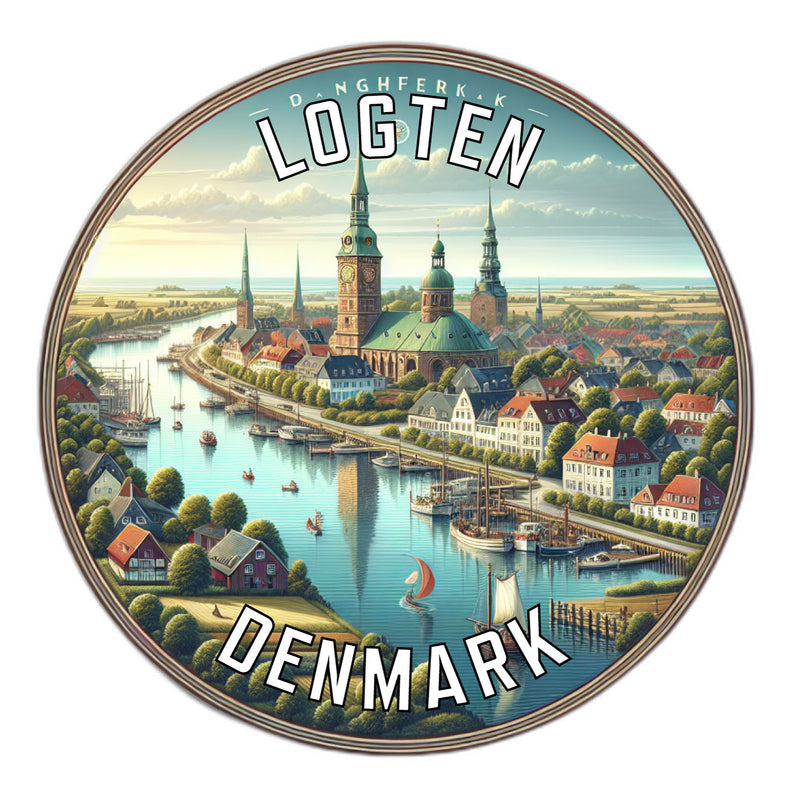 Logten Denmark Souvenir Vinyl Decal Sticker 2-Inch