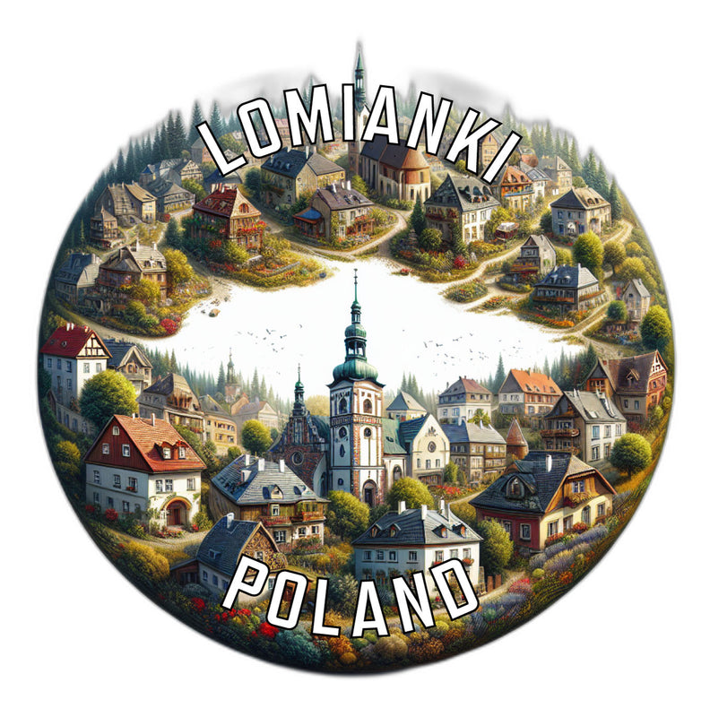 Lomianki Poland Souvenir Die Cut Flat Magnet 6-Inch
