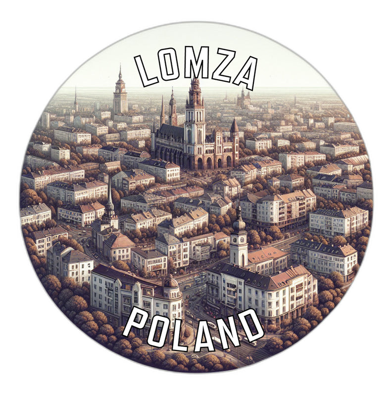 Lomza Poland Souvenir Die Cut Flat Magnet 2-Inch