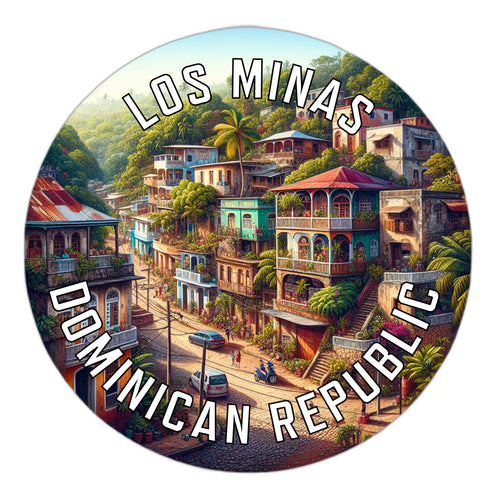 Los Minas Dominican Republic Souvenir Vinyl Decal Sticker 2-Inch