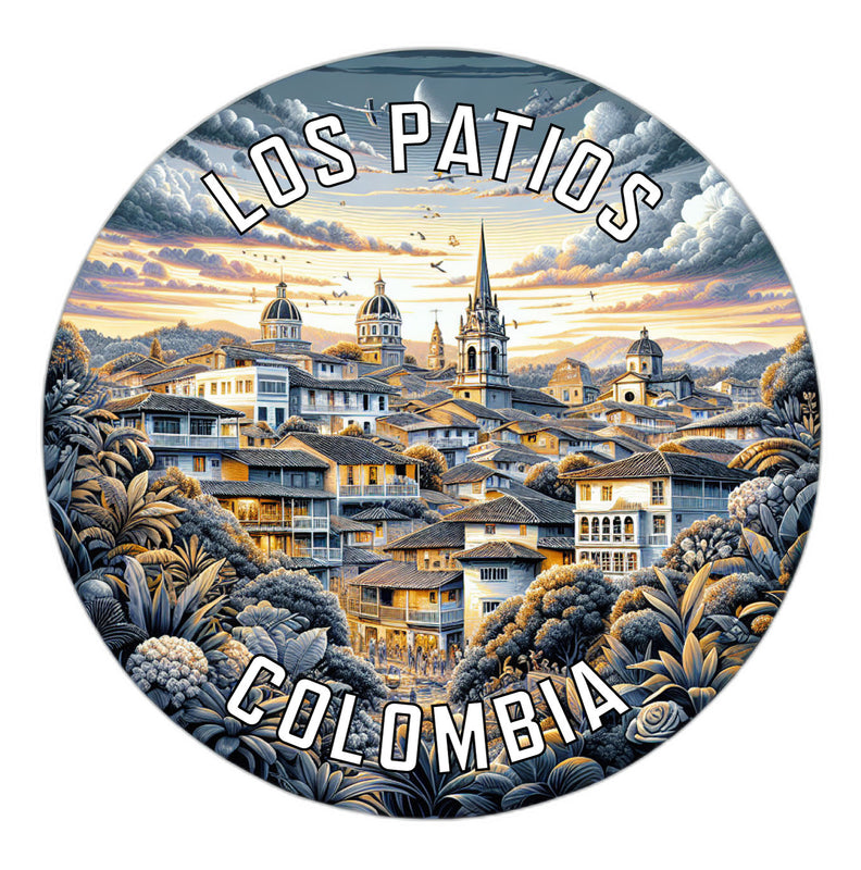 Los Patios Colombia Souvenir Die Cut Flat Magnet 2-Inch