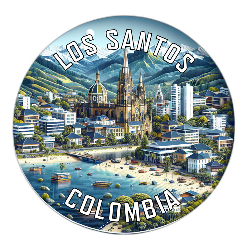 Los Santos Colombia Souvenir Die Cut Flat Magnet 2-Inch