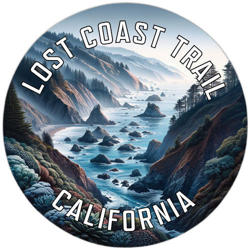 Lost Coast Trail Souvenir Die Cut Flat Magnet 2-Inch