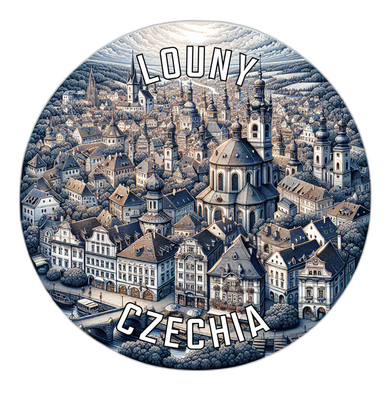 Louny Czechia Souvenir Die Cut Flat Magnet 6-Inch