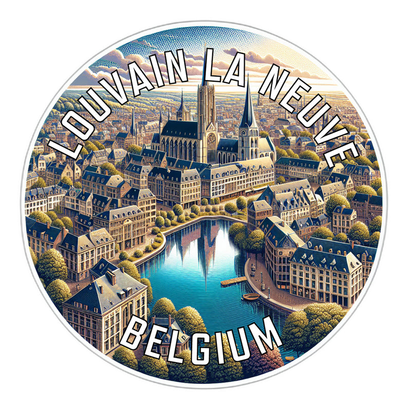 Louvain la Neuve Belgium Souvenir Die Cut Flat Magnet 2-Inch