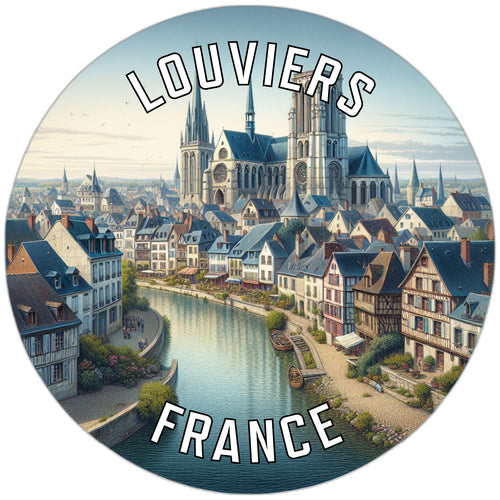 Louviers France Souvenir Vinyl Decal Sticker 2-Inch