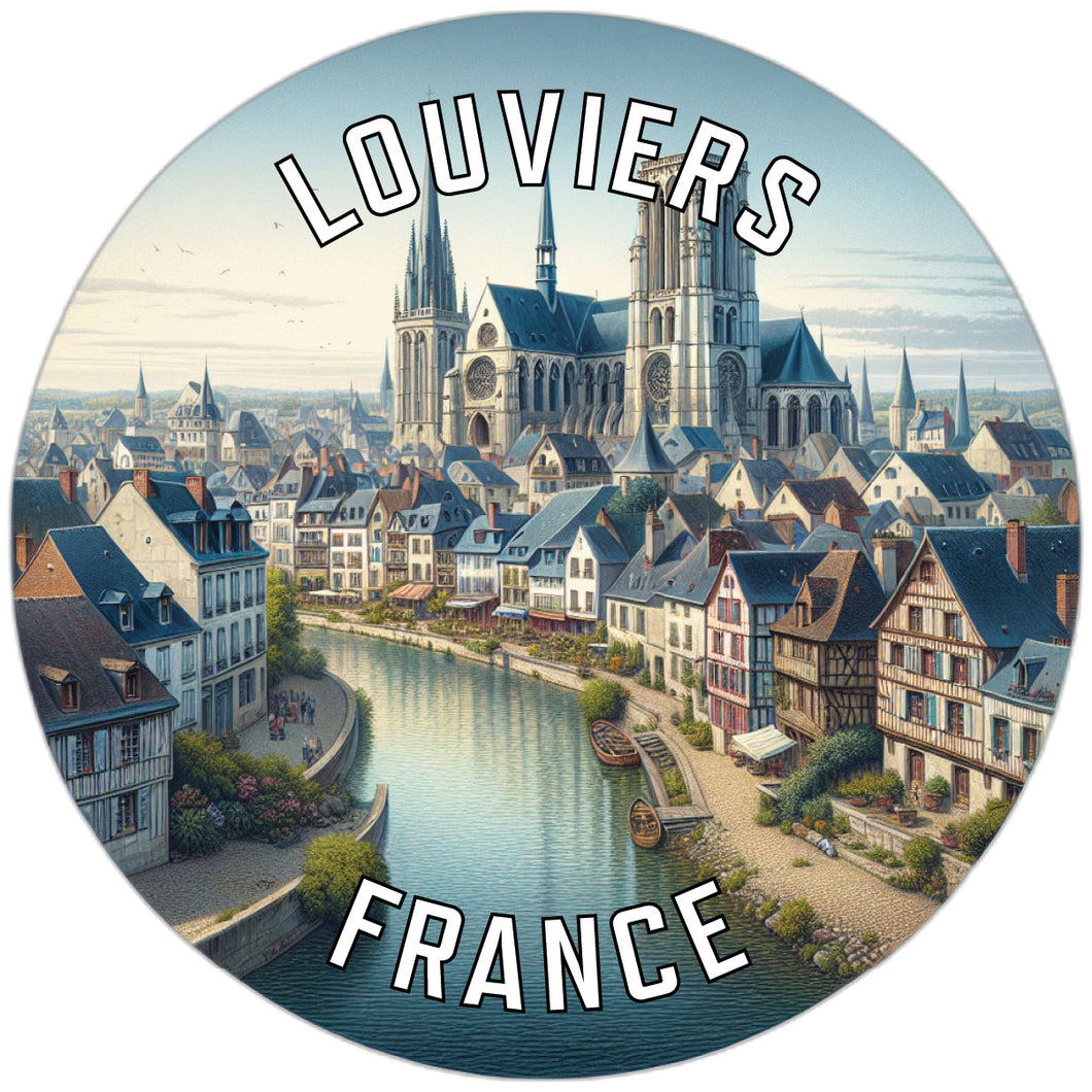 Louviers France Souvenir Vinyl Decal Sticker 2-Inch