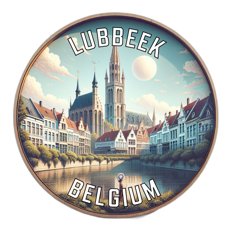 Lubbeek Belgium Souvenir Die Cut Flat Magnet 2-Inch