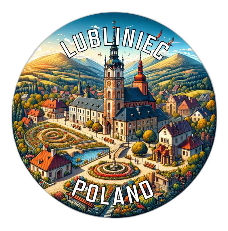 Lubliniec Poland Souvenir Die Cut Flat Magnet 6-Inch