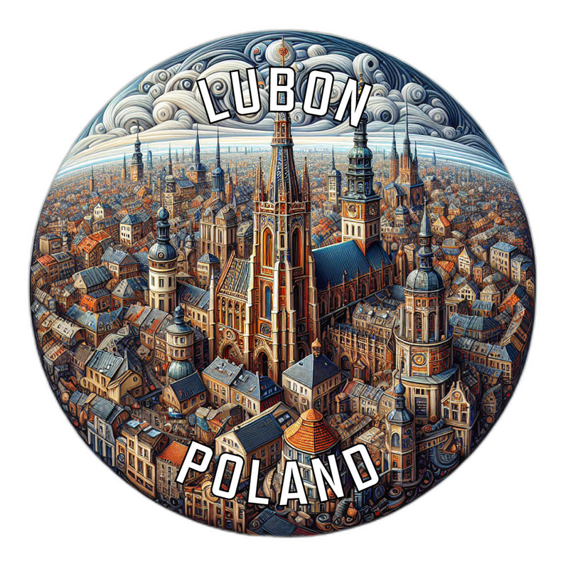 Lubon Poland Souvenir Vinyl Decal Sticker 2-Inch