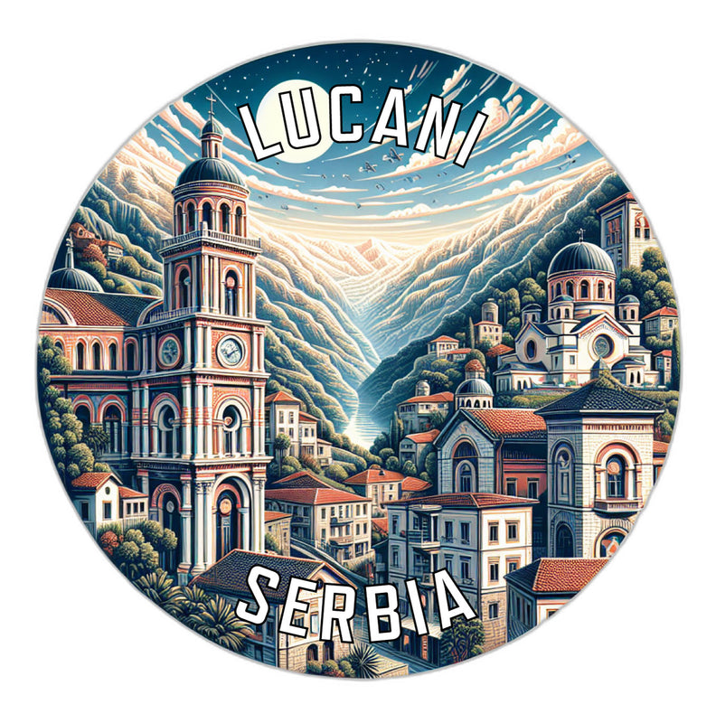 Lucani Serbia Souvenir Vinyl Decal Sticker 2-Inch